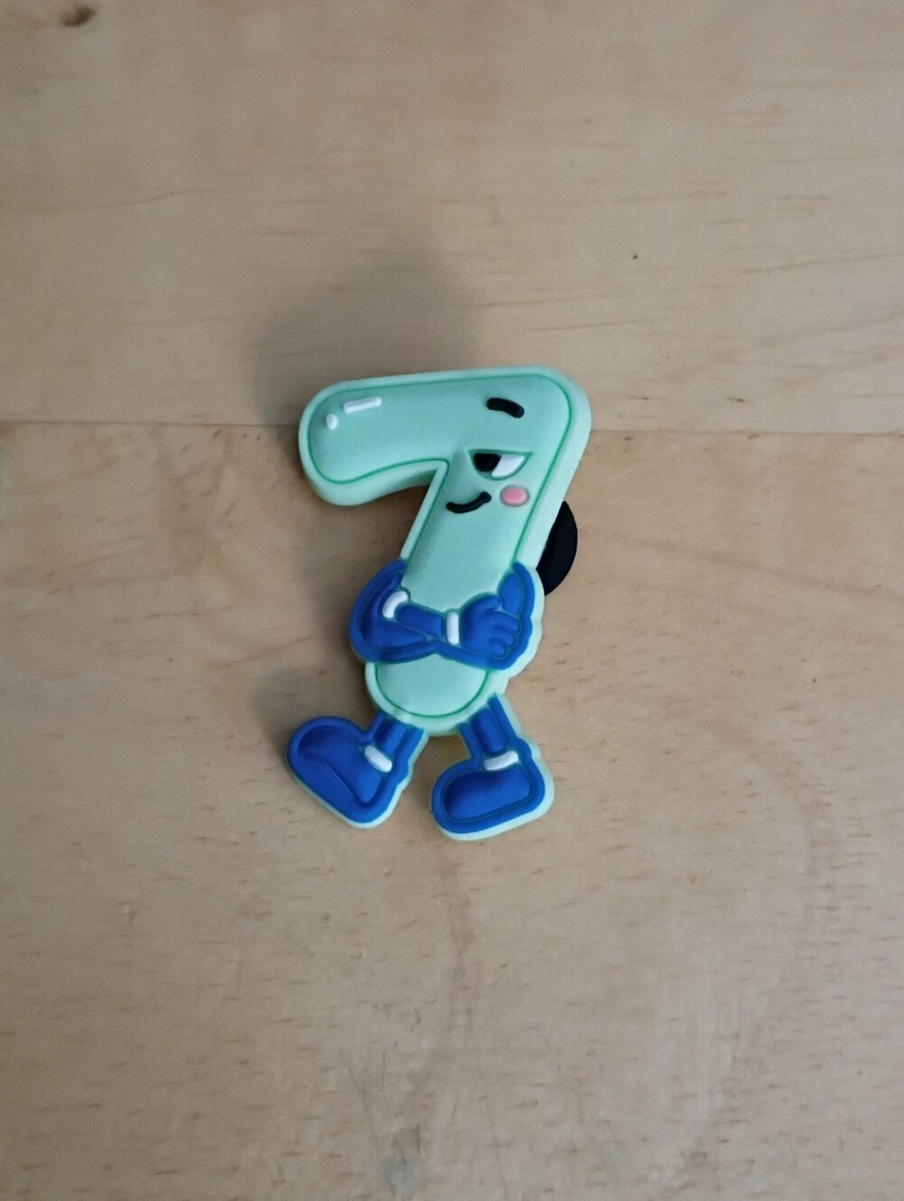 10 for $10 Jibbitz Croc Charms - Number 7 Animated Green, Blue - New Shoe Charm